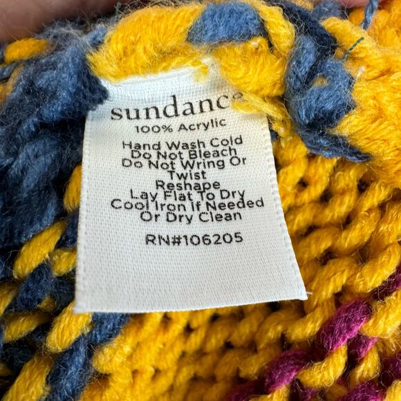 Sundance Cowl Neck Multicolor Relaxed Fit Sweater Women's S - Picture 9 of 9